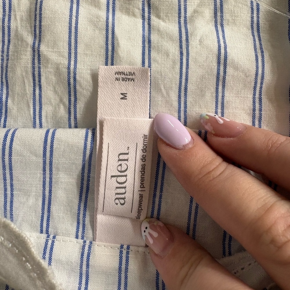 NWOT Auden Striped Blue and White Spaghetti Adjustable Straps Tank Top Summer - Picture 11 of 11